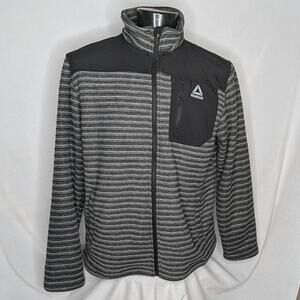 Reebok Men's Fleece Jacket XL Black Full Zip Heavyweight
